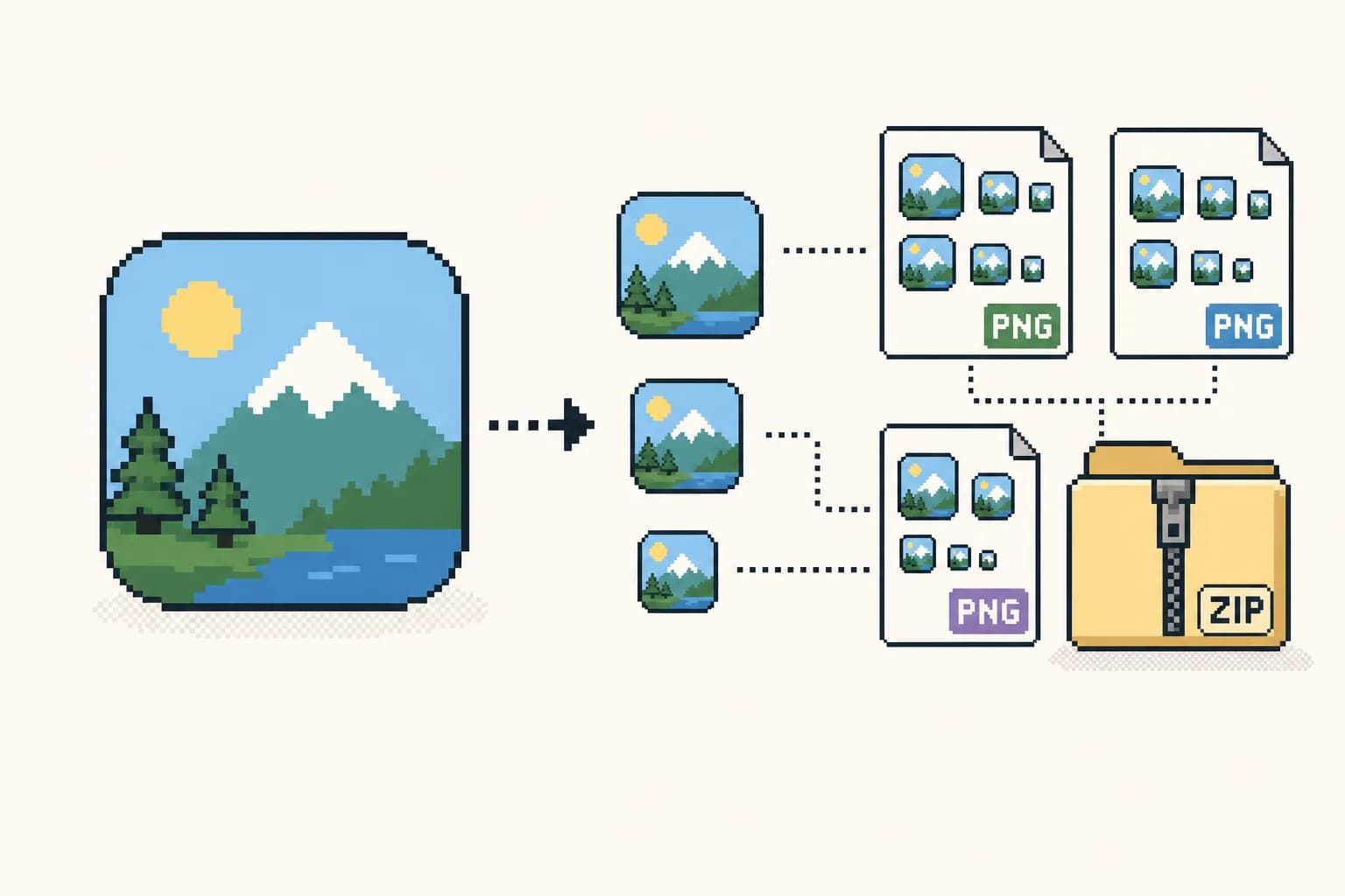 App Icon 切图：iOS 与 Android 尺寸包 preview
